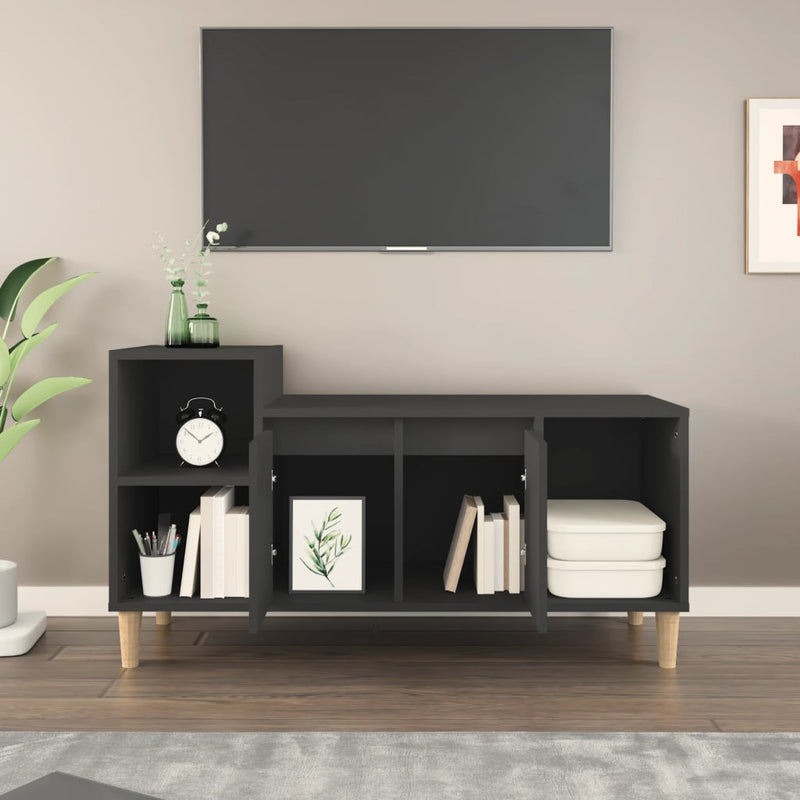 TV Cabinet Black 100x35x55 cm Engineered Wood