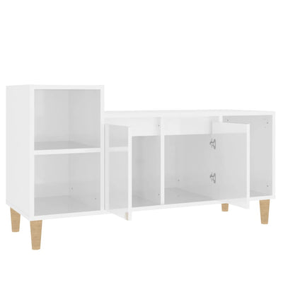 TV Cabinet High Gloss White 100x35x55 cm Engineered Wood