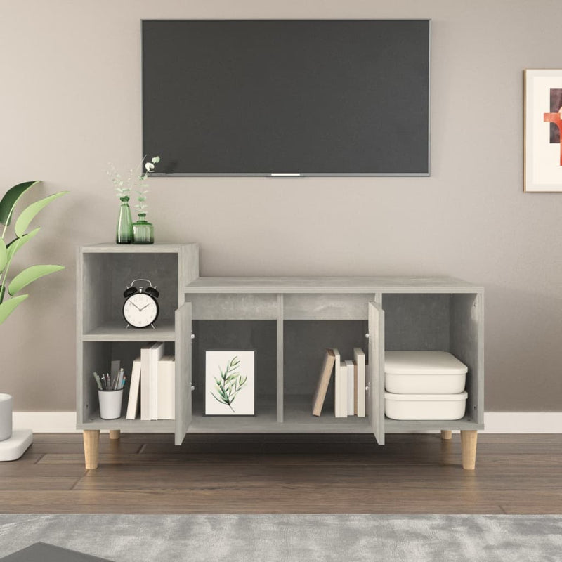 TV Cabinet Concrete Grey 100x35x55 cm Engineered Wood