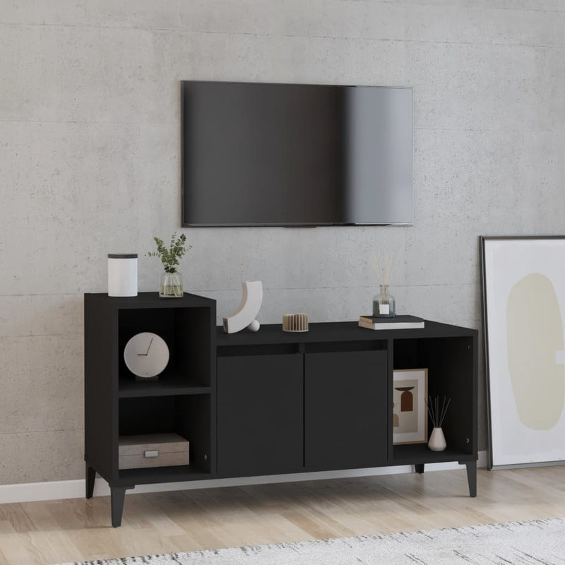 TV Cabinet Black 100x35x55 cm Engineered Wood