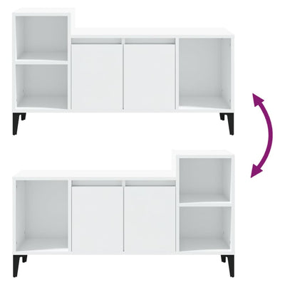 TV Cabinet High Gloss White 100x35x55 cm Engineered Wood