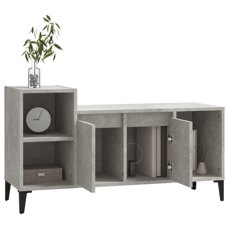 TV Cabinet Concrete Grey 100x35x55 cm Engineered Wood