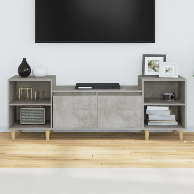 TV Cabinet Concrete Grey 160x35x55 cm Engineered Wood