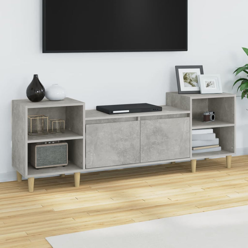 TV Cabinet Concrete Grey 160x35x55 cm Engineered Wood