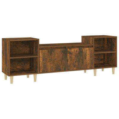 TV Cabinet Smoked Oak 160x35x55 cm Engineered Wood