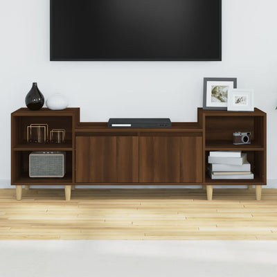 TV Cabinet Brown Oak 160x35x55 cm Engineered Wood