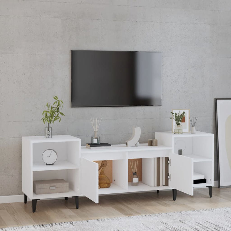 TV Cabinet White 160x35x55 cm Engineered Wood