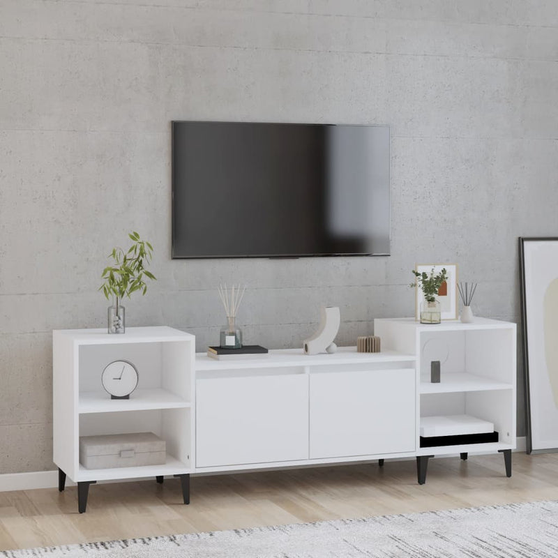 TV Cabinet White 160x35x55 cm Engineered Wood