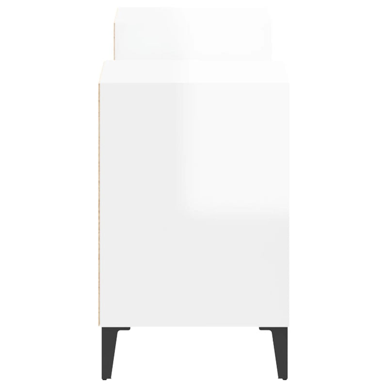 TV Cabinet High Gloss White 160x35x55 cm Engineered Wood