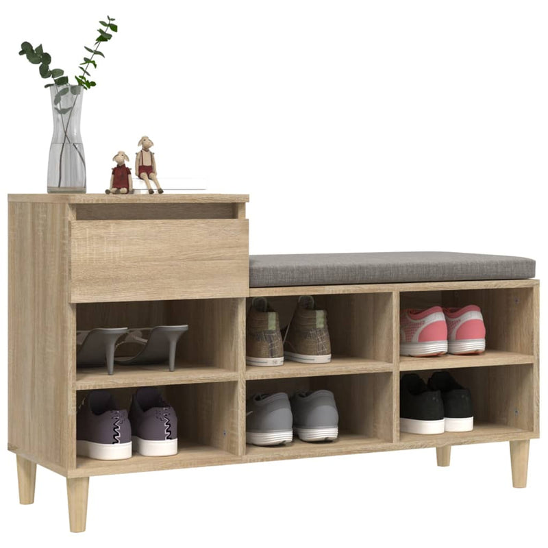 Shoe Cabinet Sonoma Oak 102x36x60 cm Engineered Wood