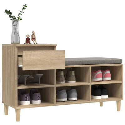 Shoe Cabinet Sonoma Oak 102x36x60 cm Engineered Wood