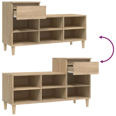 Shoe Cabinet Sonoma Oak 102x36x60 cm Engineered Wood