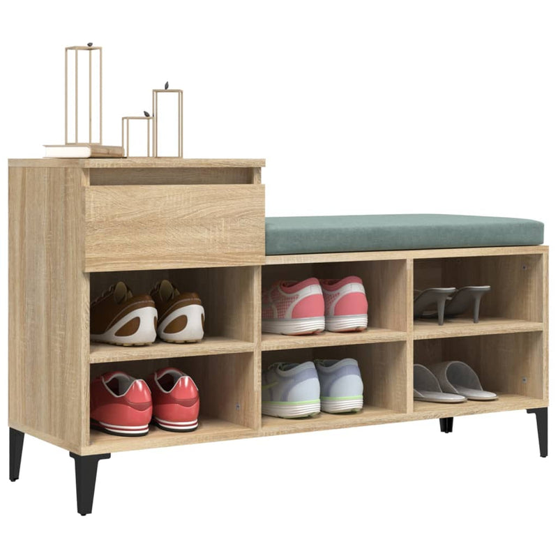 Shoe Cabinet Sonoma Oak 102x36x60 cm Engineered Wood