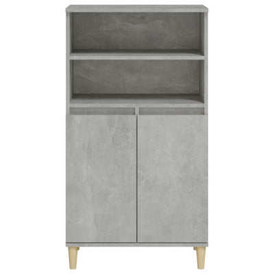 Highboard Concrete Grey 60x36x110 cm Engineered Wood