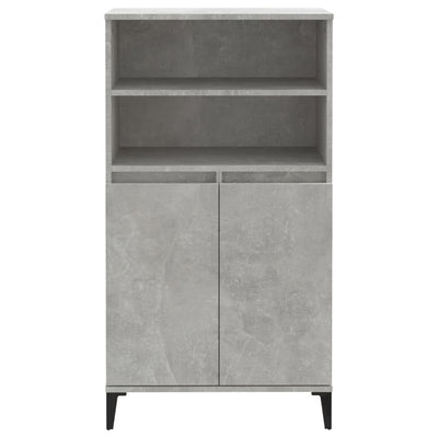 Highboard Concrete Grey 60x36x110 cm Engineered Wood