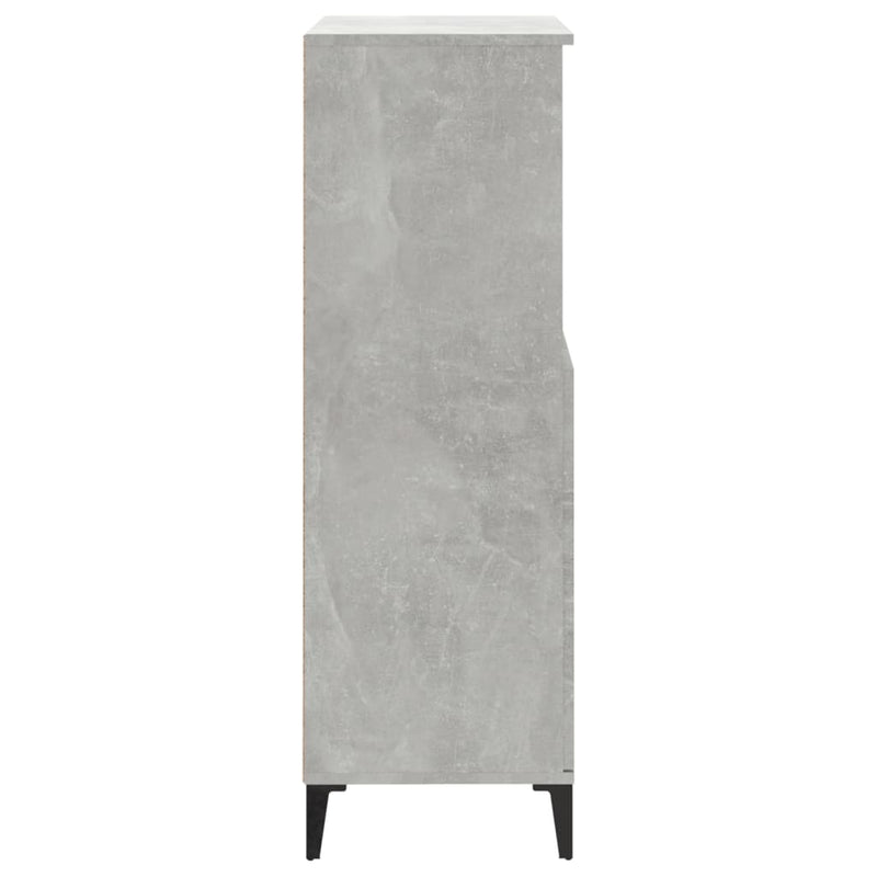 Highboard Concrete Grey 60x36x110 cm Engineered Wood