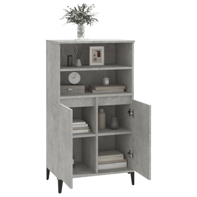 Highboard Concrete Grey 60x36x110 cm Engineered Wood