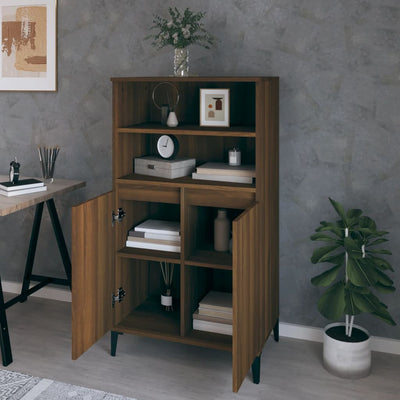 Highboard Brown Oak 60x36x110 cm Engineered Wood