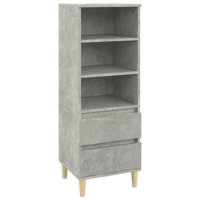 Highboard Concrete Grey 40x36x110 cm Engineered Wood