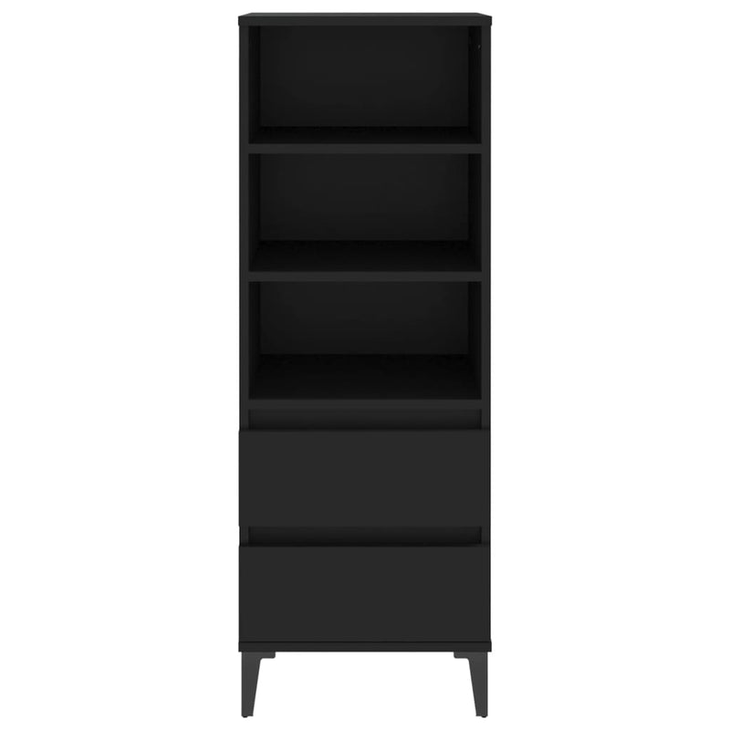 Highboard Black 40x36x110 cm Engineered Wood