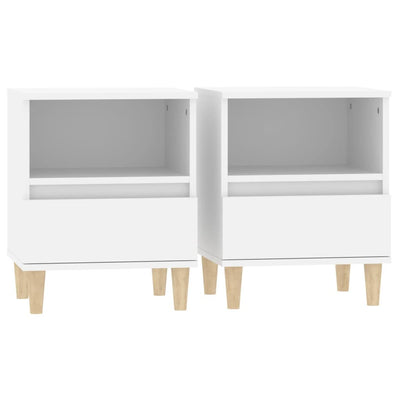 Bedside Cabinets 2 pcs White 40x35x50 cm