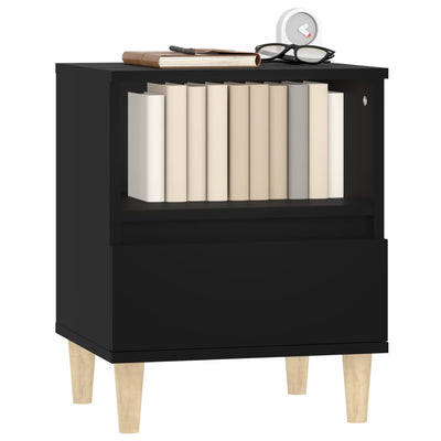 Bedside Cabinets 2 pcs Black 40x35x50 cm