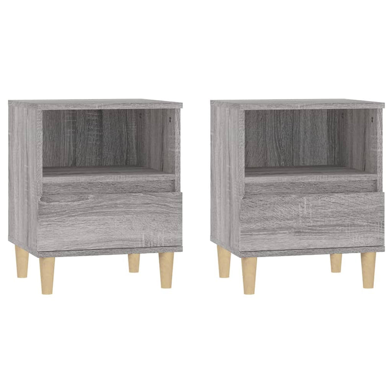 Bedside Cabinets 2 pcs Grey Sonoma 40x35x50 cm