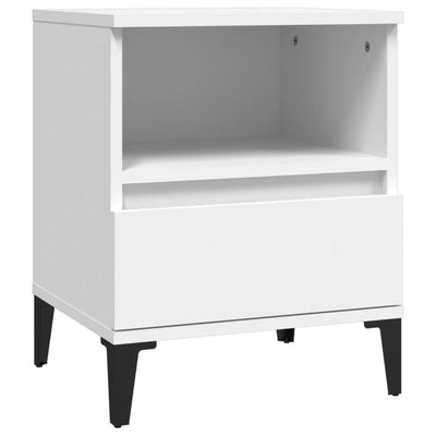 Bedside Cabinet White 40x35x50 cm