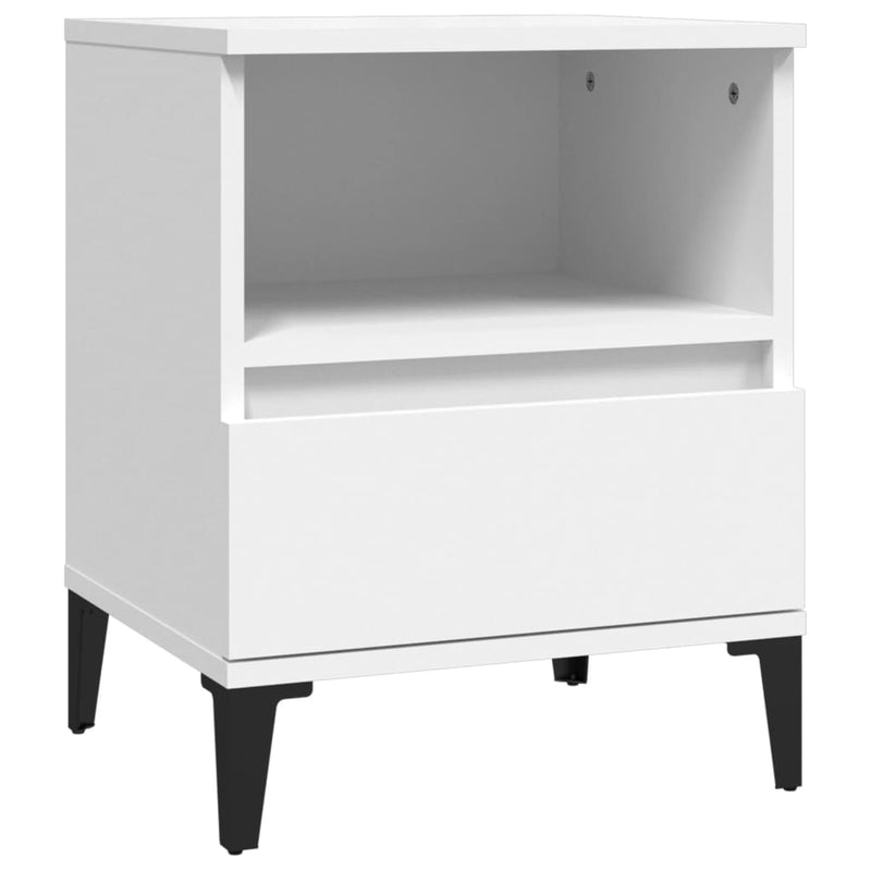 Bedside Cabinet White 40x35x50 cm