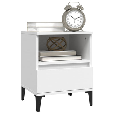 Bedside Cabinet White 40x35x50 cm