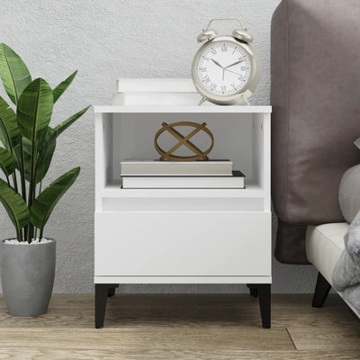 Bedside Cabinet White 40x35x50 cm