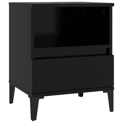 Bedside Cabinet Black 40x35x50 cm