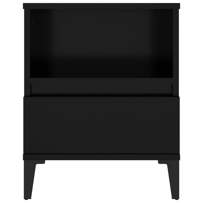 Bedside Cabinet Black 40x35x50 cm