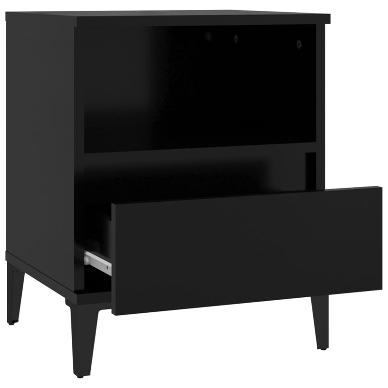 Bedside Cabinets 2 pcs Black 40x35x50 cm