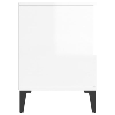 Bedside Cabinets 2 pcs High Gloss White 40x35x50 cm