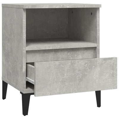 Bedside Cabinets 2 pcs Concrete Grey 40x35x50 cm