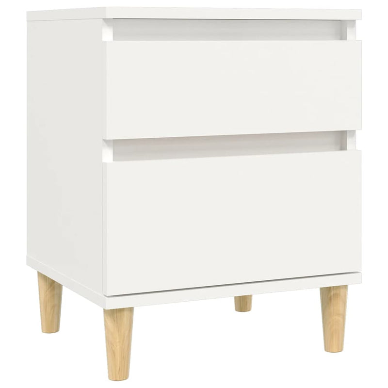 Bedside Cabinet White 40x35x50 cm