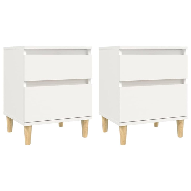 Bedside Cabinets 2 pcs White 40x35x50 cm