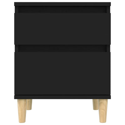 Bedside Cabinet Black 40x35x50 cm