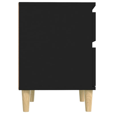 Bedside Cabinet Black 40x35x50 cm