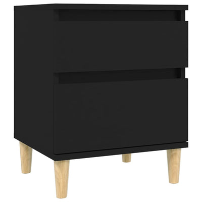 Bedside Cabinets 2 pcs Black 40x35x50 cm