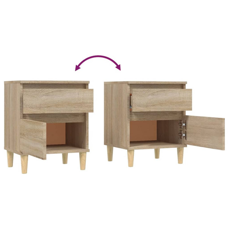 Bedside Cabinets 2 pcs Sonoma Oak 40x35x50 cm