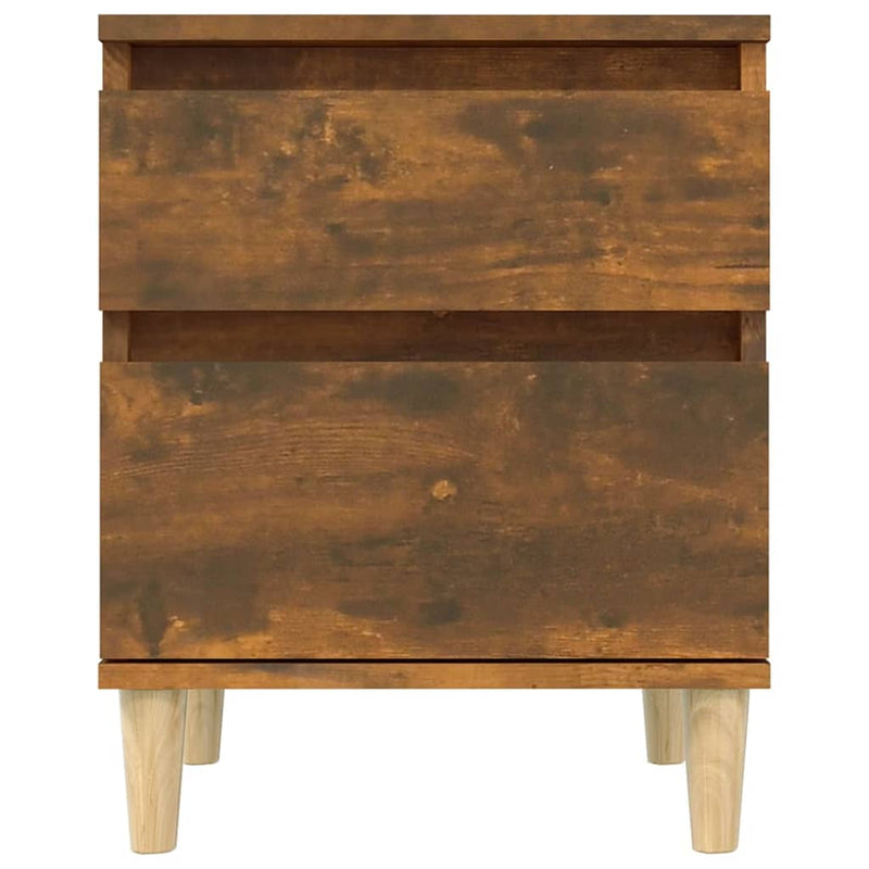 Bedside Cabinet Smoked Oak 40x35x50 cm