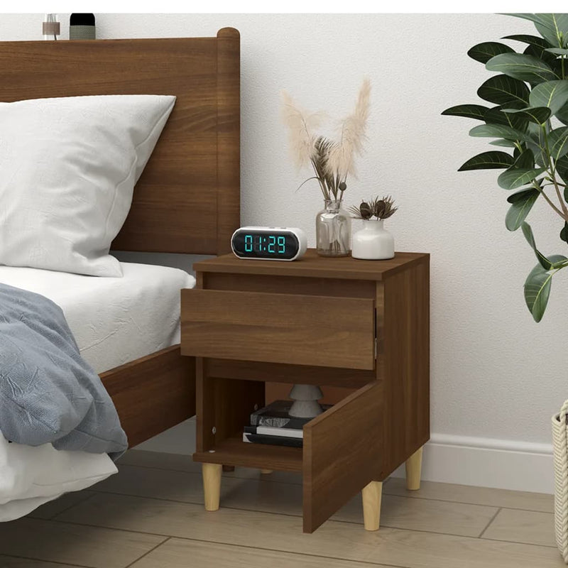 Bedside Cabinet Brown Oak 40x35x50 cm