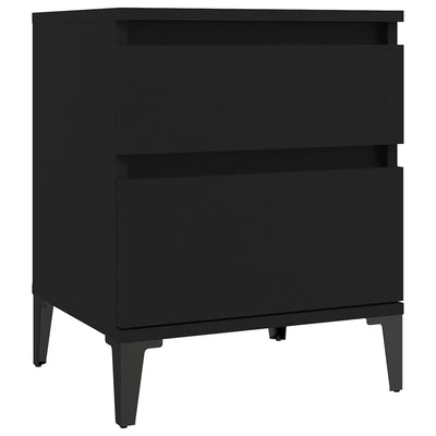 Bedside Cabinet Black 40x35x50 cm