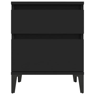 Bedside Cabinet Black 40x35x50 cm