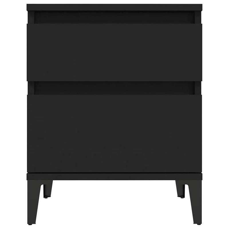 Bedside Cabinets 2 pcs Black 40x35x50 cm