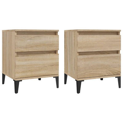 Bedside Cabinets 2 pcs Sonoma Oak 40x35x50 cm