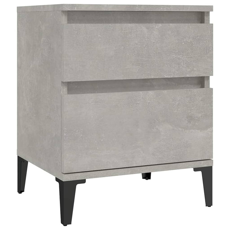 Bedside Cabinet Concrete Grey 40x35x50 cm