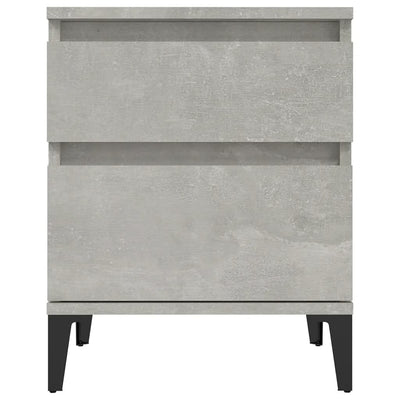 Bedside Cabinet Concrete Grey 40x35x50 cm